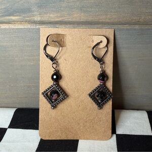 Geometric Stone Dangle Earrings